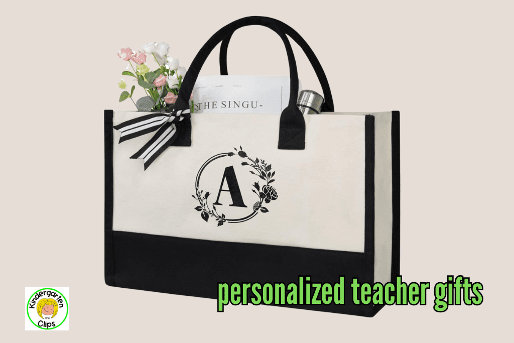 teacher gift guide personalized tote bag